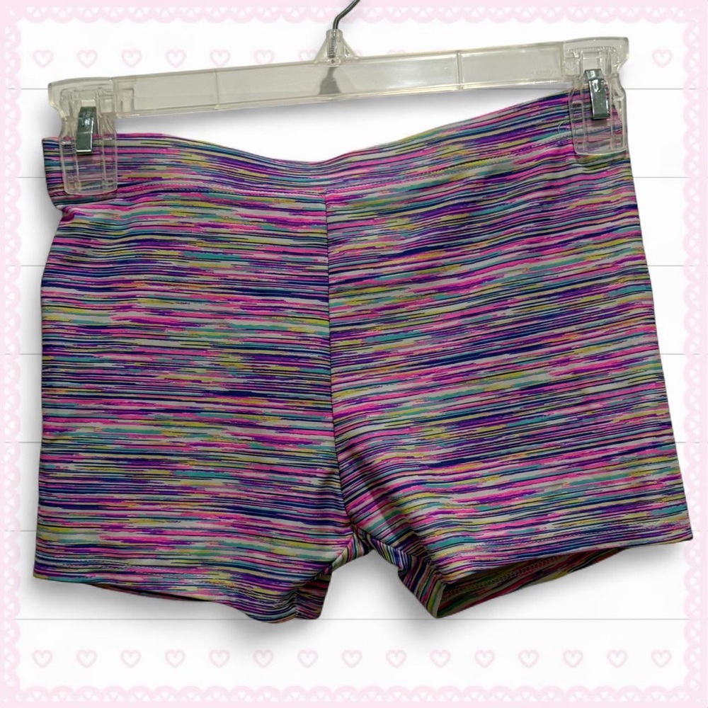multicoloured biker shorts